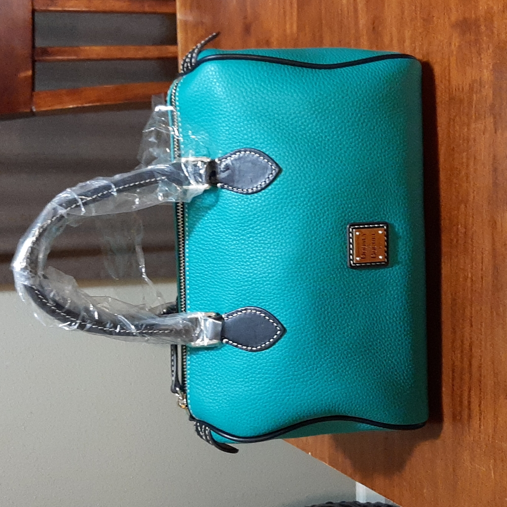 RARE  Teal Leather Dooney and Bourke
